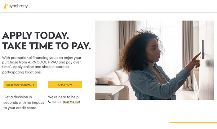 Synchrony Financing for Air-N-Cool clients